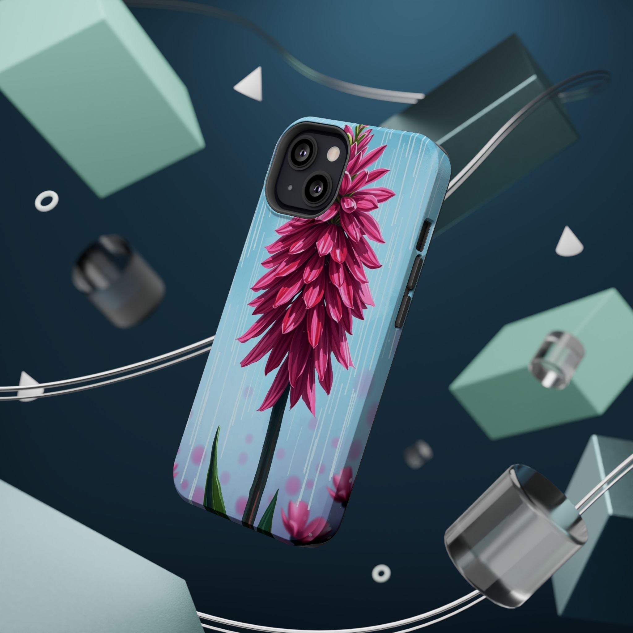 iPhone Cyan And Magenta Spring Shower Bloom Slim iPhone Everyday · iPhone Case