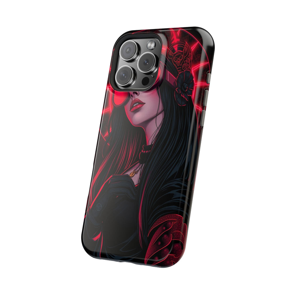 iPhone Black And Crimson Art Nouveau Female Slim Everyday Designer Case · iPhone