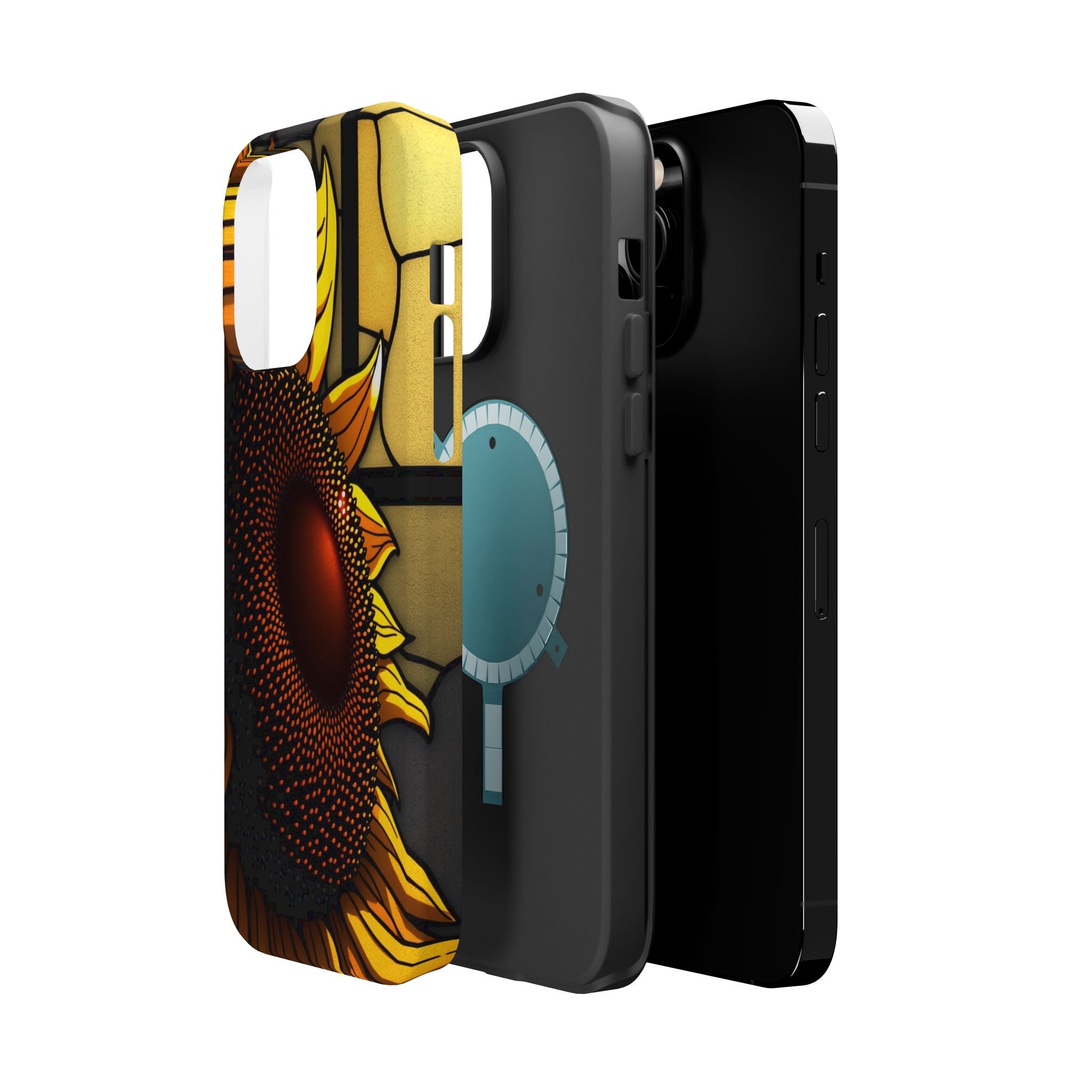 iPhone Sunflower Pop Stained Glass Bold Modern Everyday Snap Case · iPhone Case