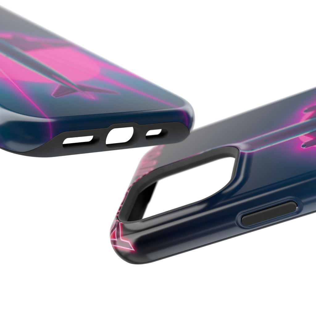 iPhone Cyan And Magenta Retro Airline Poster Slim Everyday Designer Case · iPhon