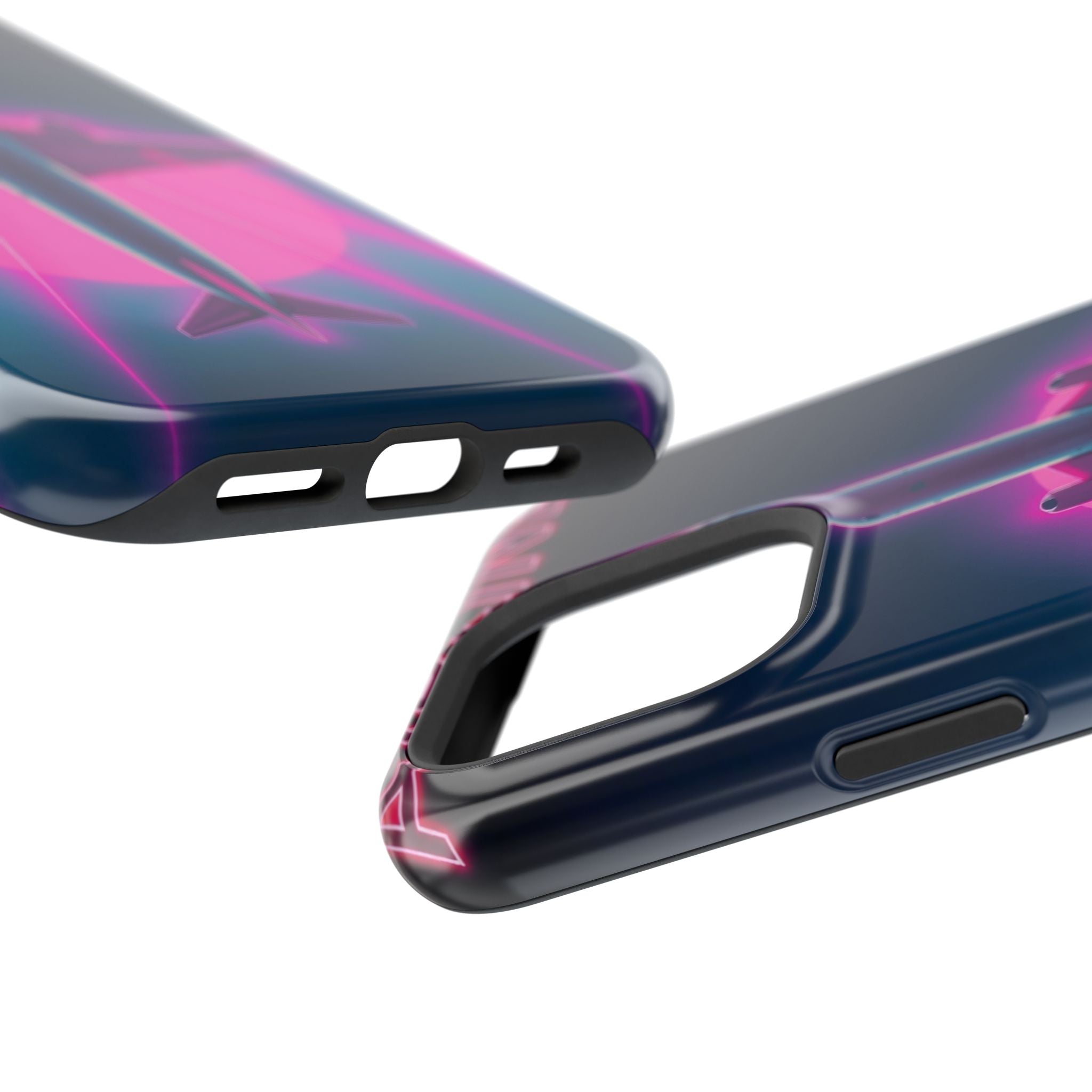iPhone Cyan And Magenta Retro Airline Poster Slim Everyday Designer Case · iPhon