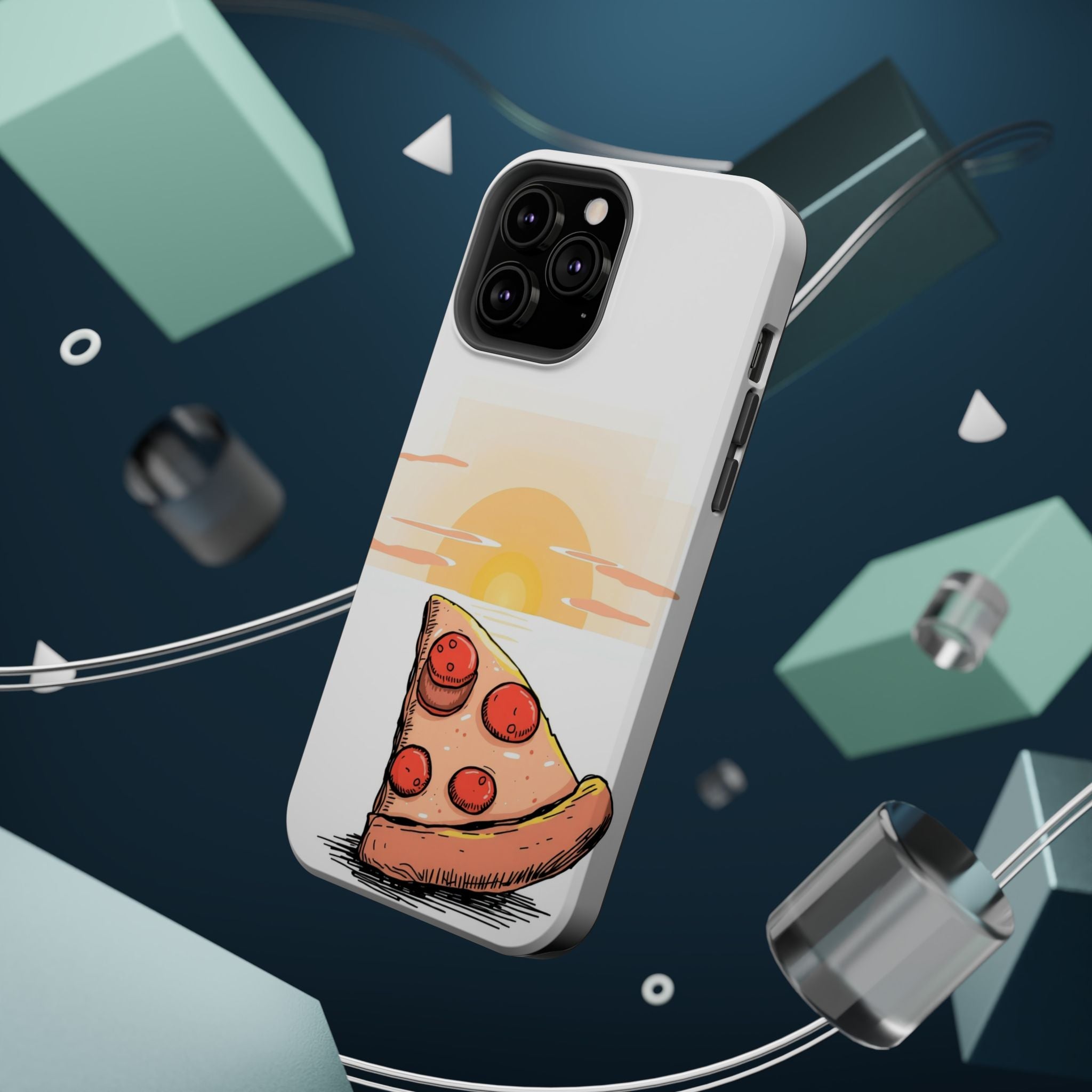 iPhone Earthy Pizza Slice Sunset Design Slim Everyday Designer Case · iPhone Cas