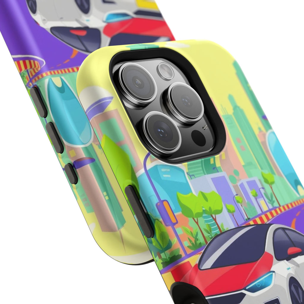iPhone Electric Car Future Kids Fun Phone Case Gift Slim Snap Case · iPhone Case