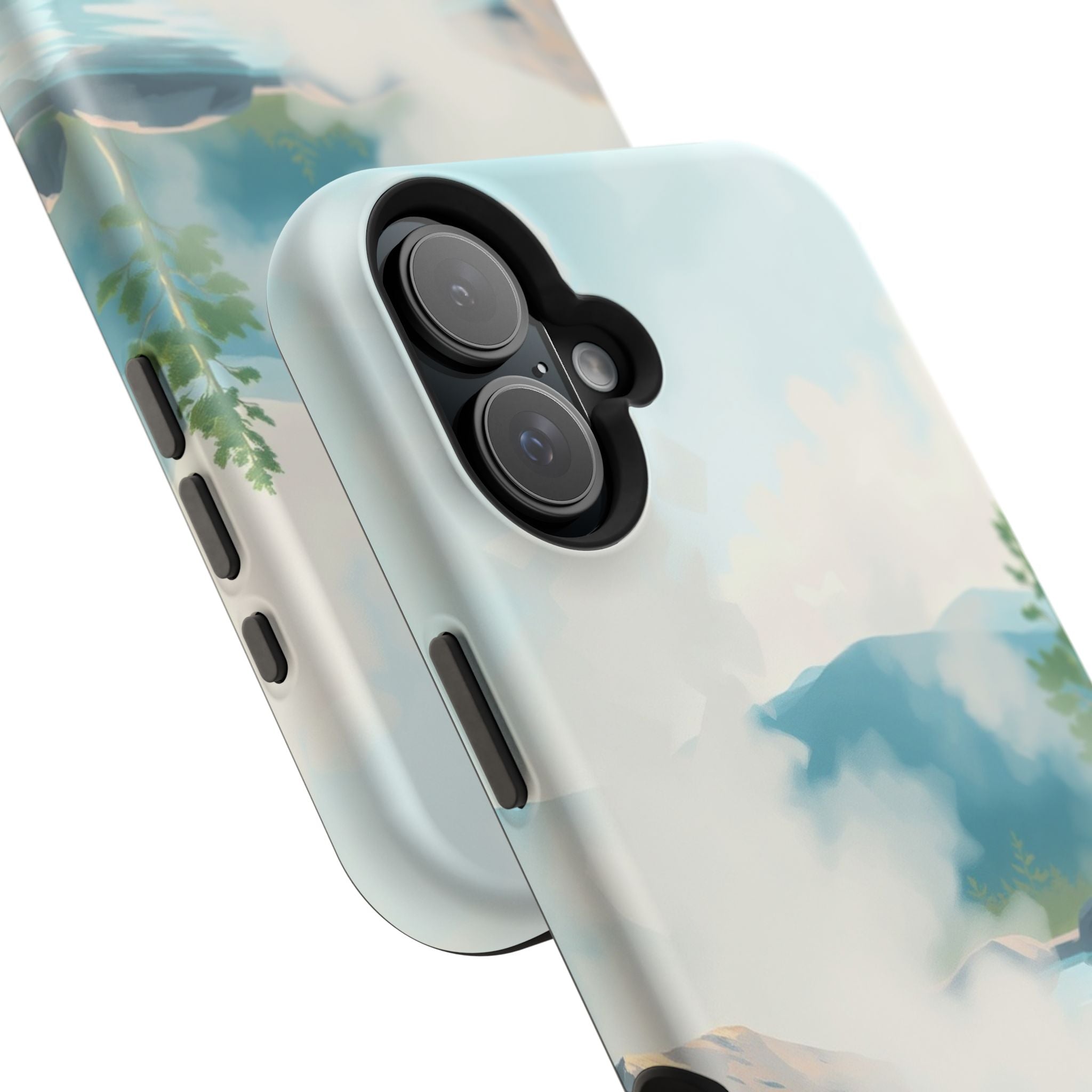 iPhone Mint And Blush Hot Spring Steam Slim Everyday Designer Case · iPhone Case