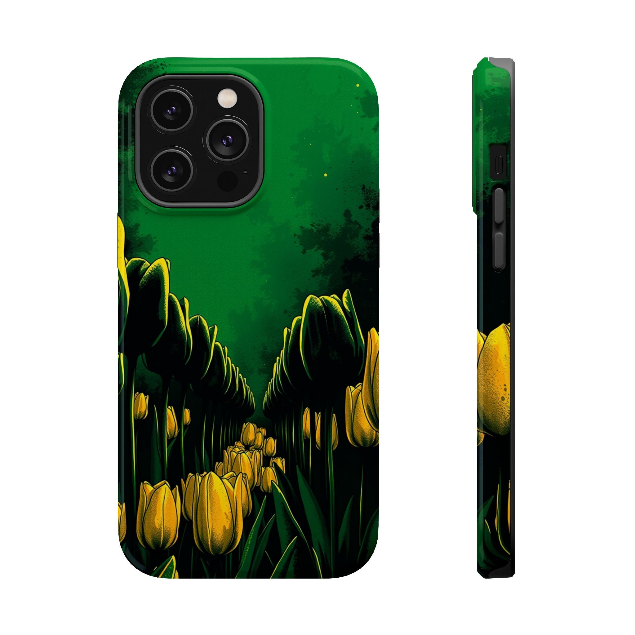 iPhone Tulip Row Emerald Green And Gold Slim Snap Case · iPhone Case