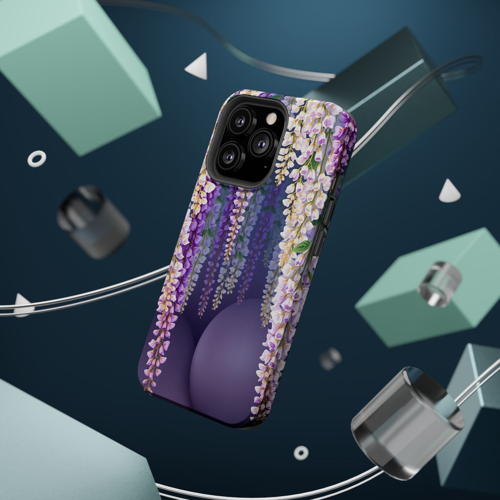 iPhone Mint And Blush Wisteria Cascade Slim Everyday Designer Case · iPhone Case