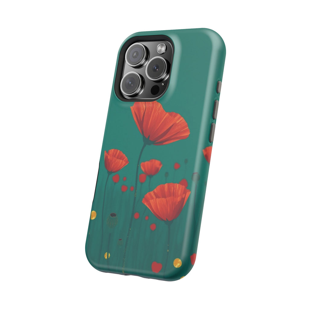 iPhone Earthy Poppy Field Design Bold Modern Everyday Snap Case · iPhone Case