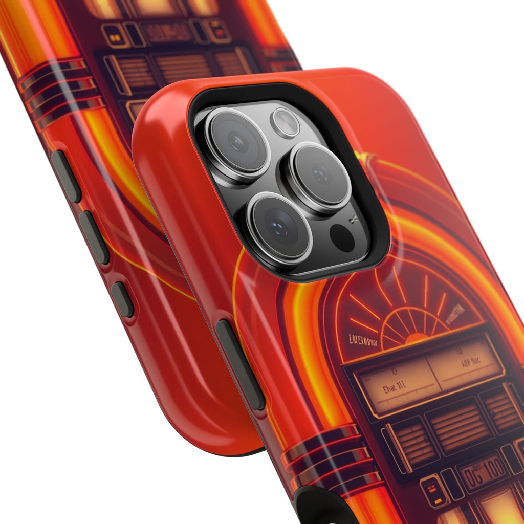 iPhone Jukebox Glow Neon Cyberpunk Bold Modern Everyday Snap Case · iPhone Case