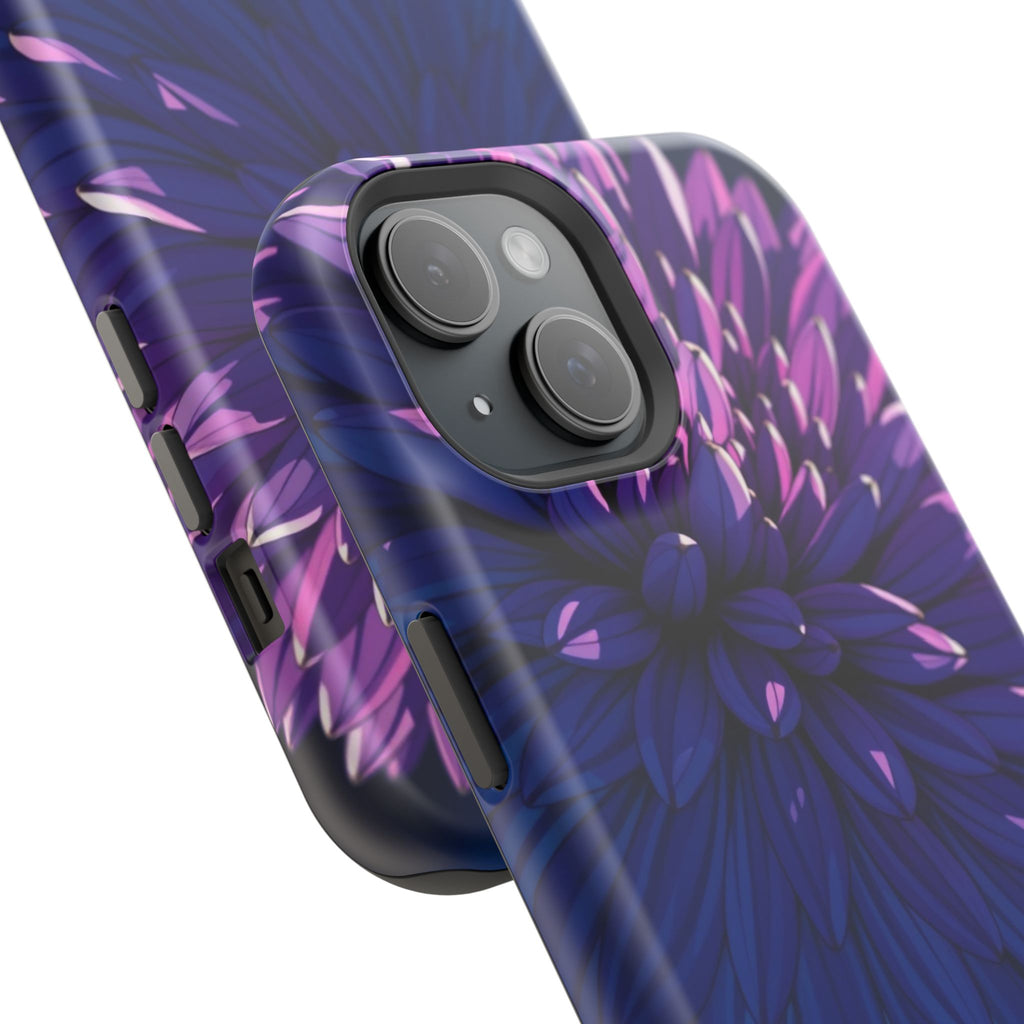 iPhone Indigo And Violet Chrysanthemum Classic Soft iPhone Finish · iPhone Case