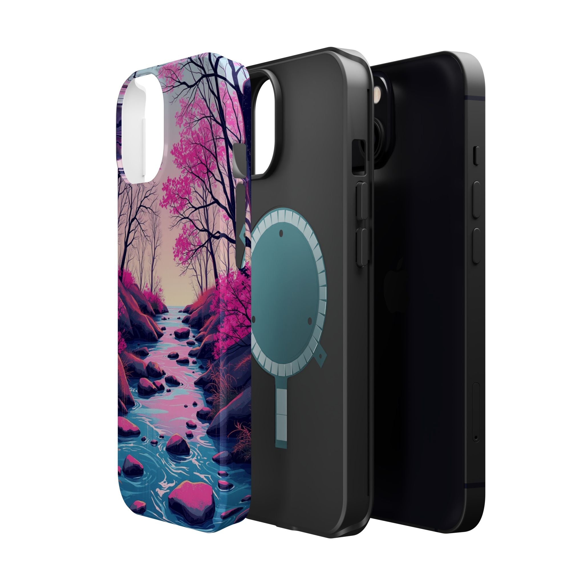 iPhone Spring Creek Mystic Art 15 Bold Modern Everyday Snap Case · iPhone Case