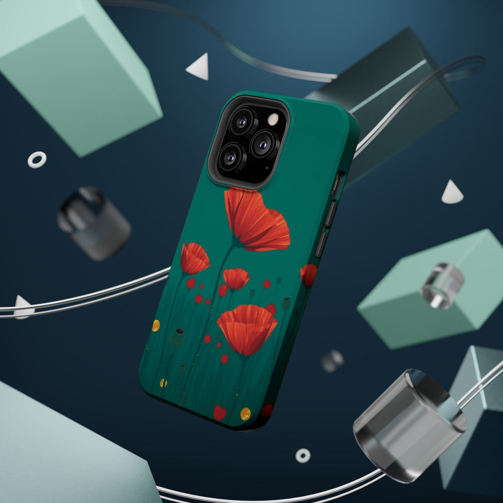 iPhone Earthy Poppy Field Design Bold Modern Everyday Snap Case · iPhone Case