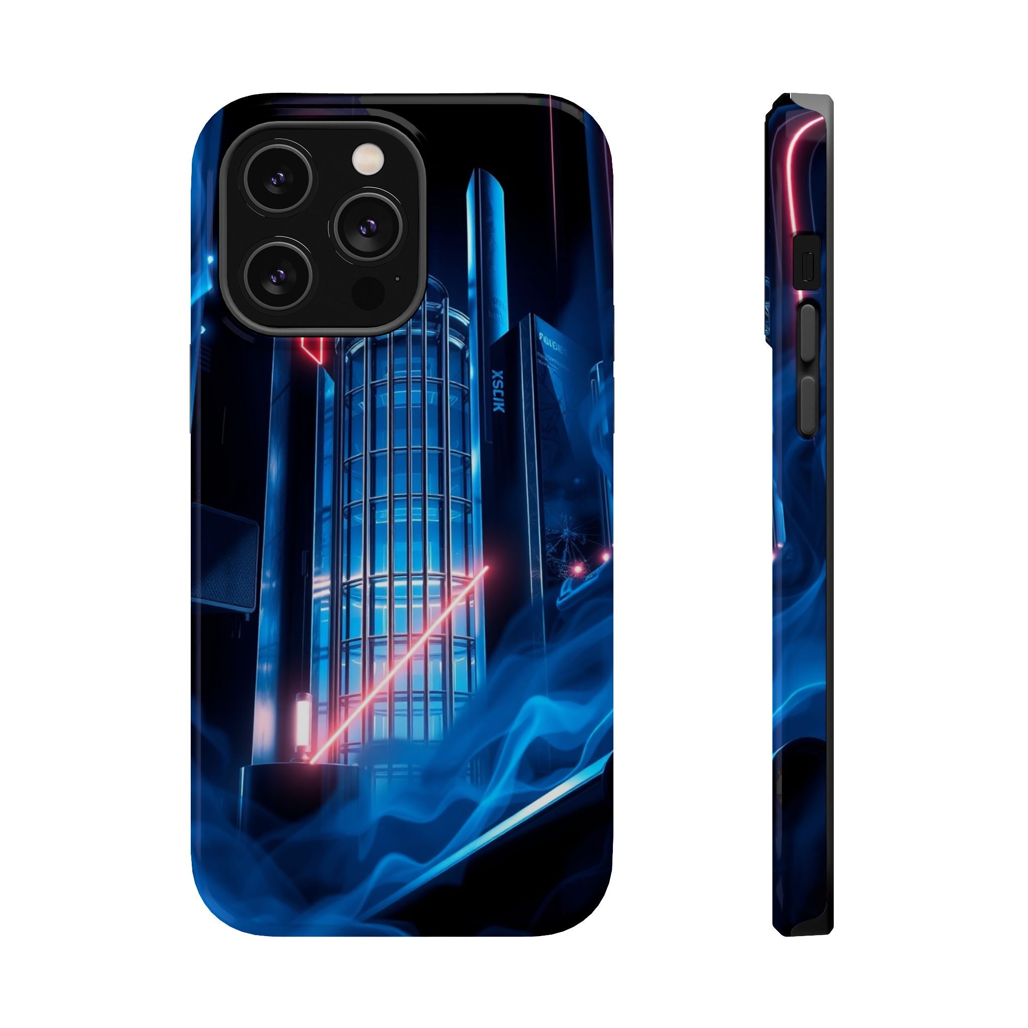 iPhone Midnight Blue And Silver Bauhaus Composition Slim Snap Case · iPhone Case