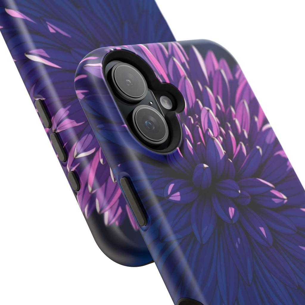 iPhone Indigo And Violet Chrysanthemum Classic Soft iPhone Finish · iPhone Case