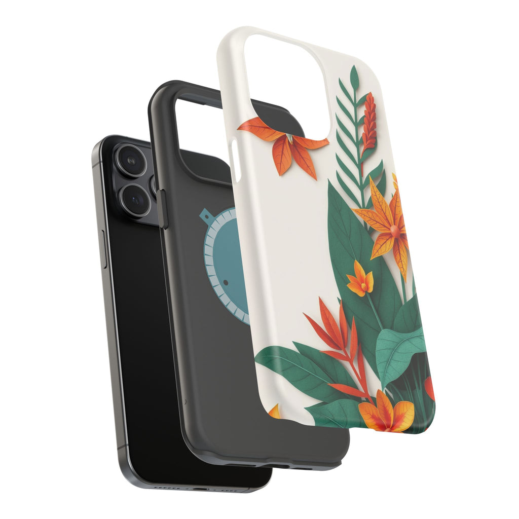 iPhone Jungle Floral Paper Cut Art Bold Modern Everyday Snap Case · iPhone Case
