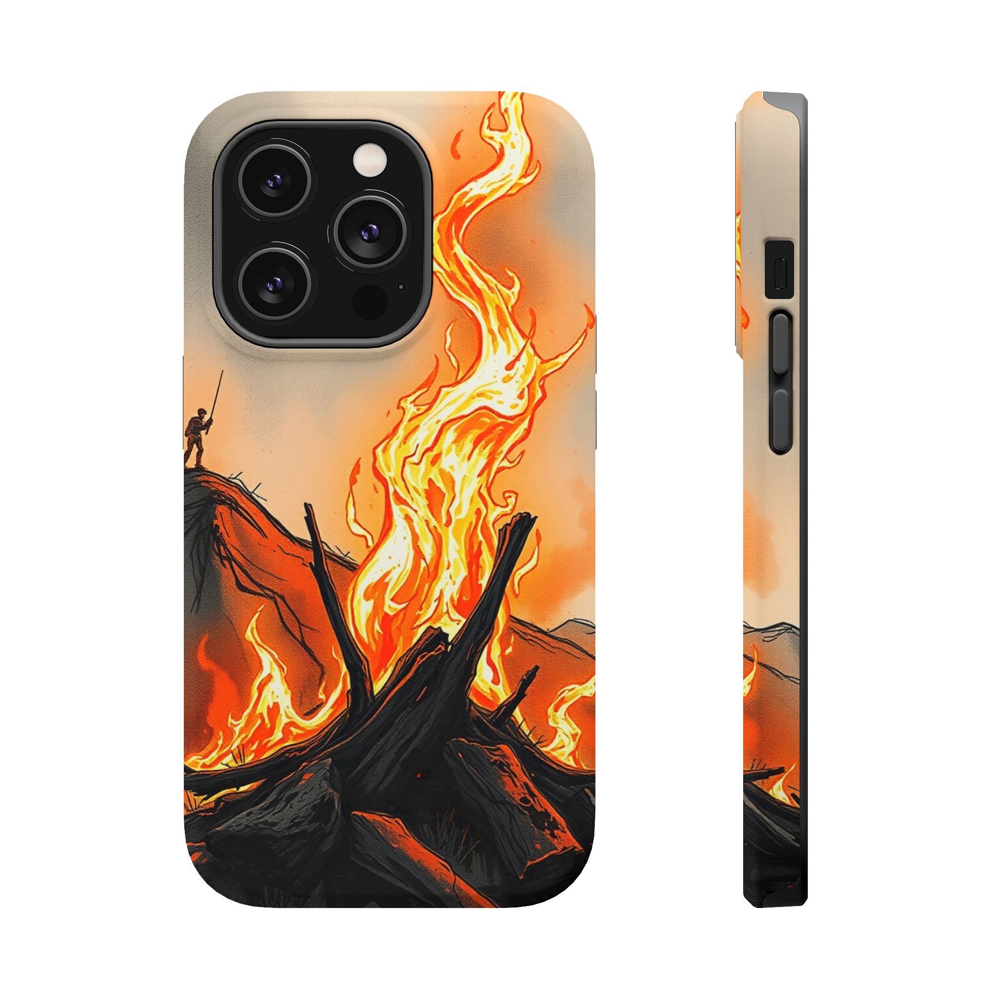 iPhone Wildfire Glow Hand-Drawn Sketch Slim Everyday Designer Case · iPhone Case