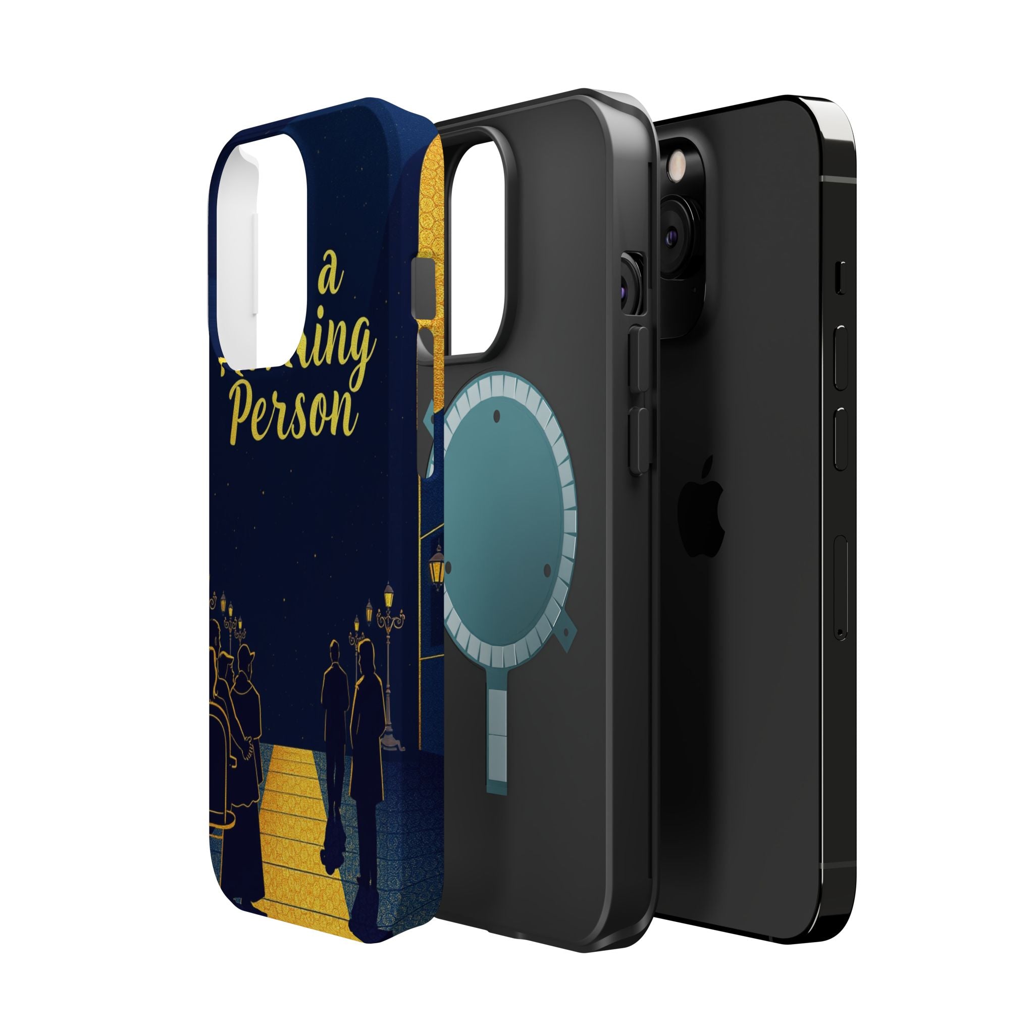 iPhone Midnight Blue And Silver Not a Morning Person Slim Snap Case · iPhone Cas