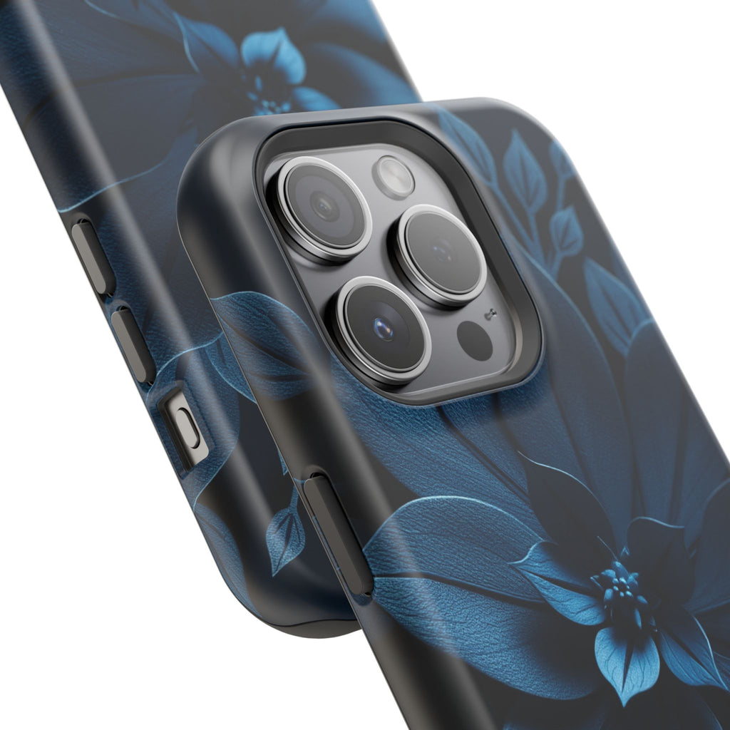iPhone Midnight Blue And Silver Floral Dark Academia iPhone Slim · iPhone Case