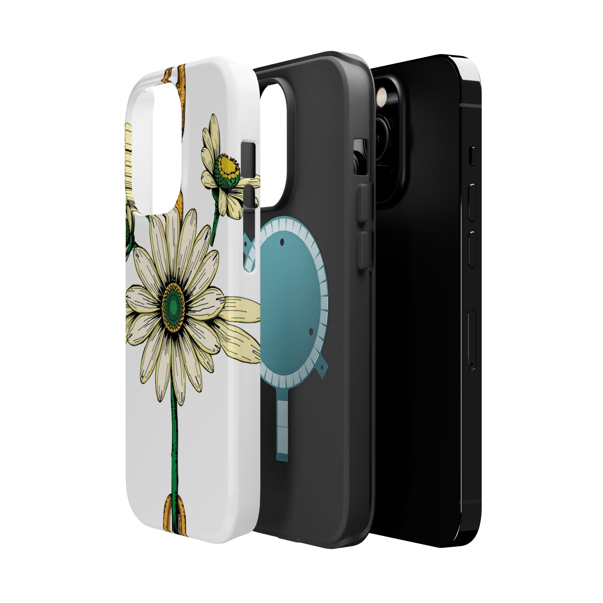 iPhone Daisy Chain Dark Gothic Ink Bold Modern Everyday Snap Case · iPhone Case
