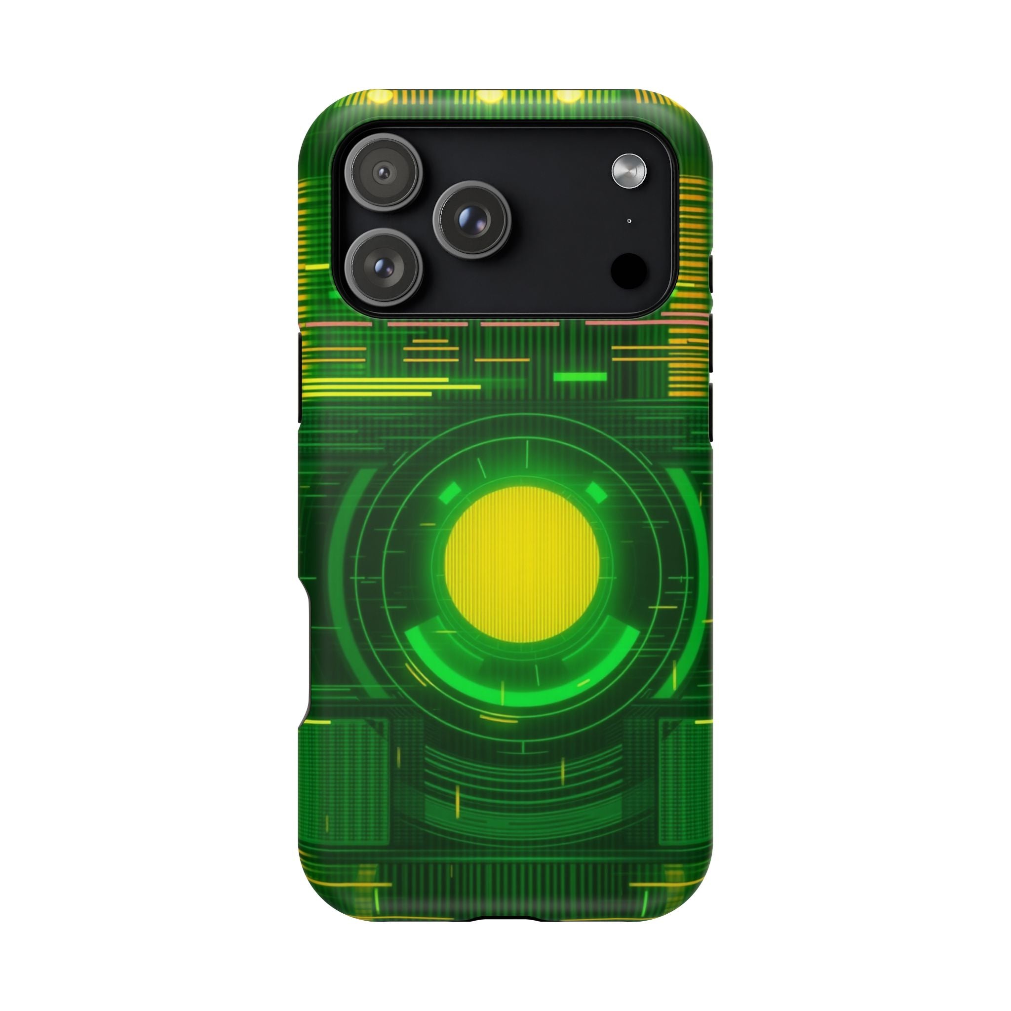 iPhone Emerald Green And Gold VHS Static Slim Everyday Designer Case · iPhone Ca