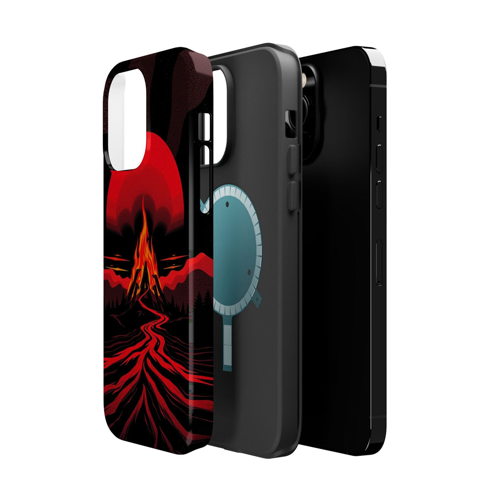 iPhone Black And Crimson Wildfire Glow Slim Everyday Designer Case · iPhone Case