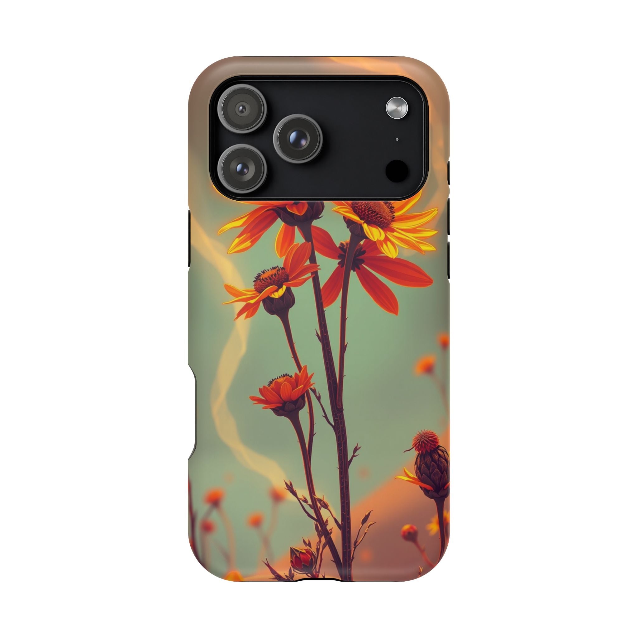 iPhone Burnt Orange And Sand Wildflower Bunch Slim iPhone Everyday · iPhone Case
