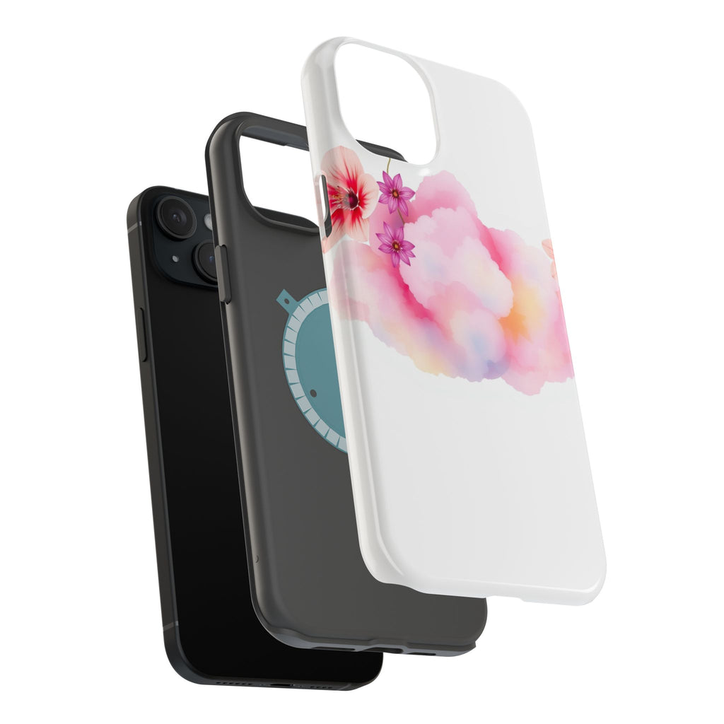iPhone Pastel Floral Cloud Vibrant Watercolor Carry Case Slim Snap Case · iPhone