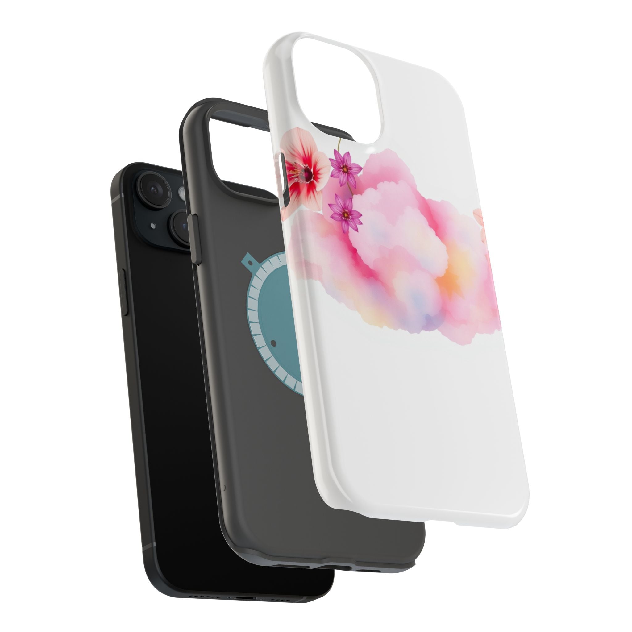 iPhone Pastel Floral Cloud Vibrant Watercolor Carry Case Slim Snap Case · iPhone