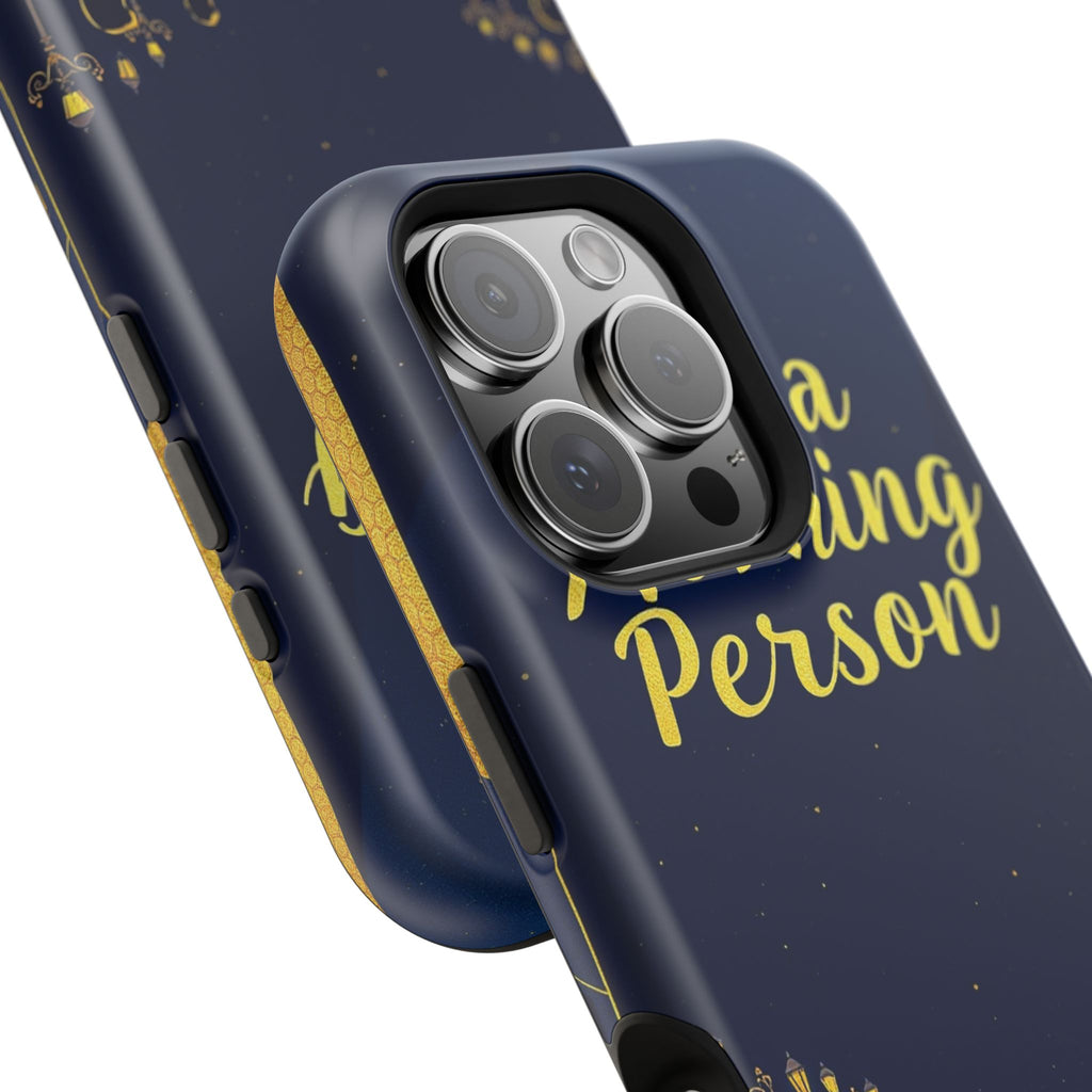 iPhone Midnight Blue And Silver Not a Morning Person Slim Snap Case · iPhone Cas
