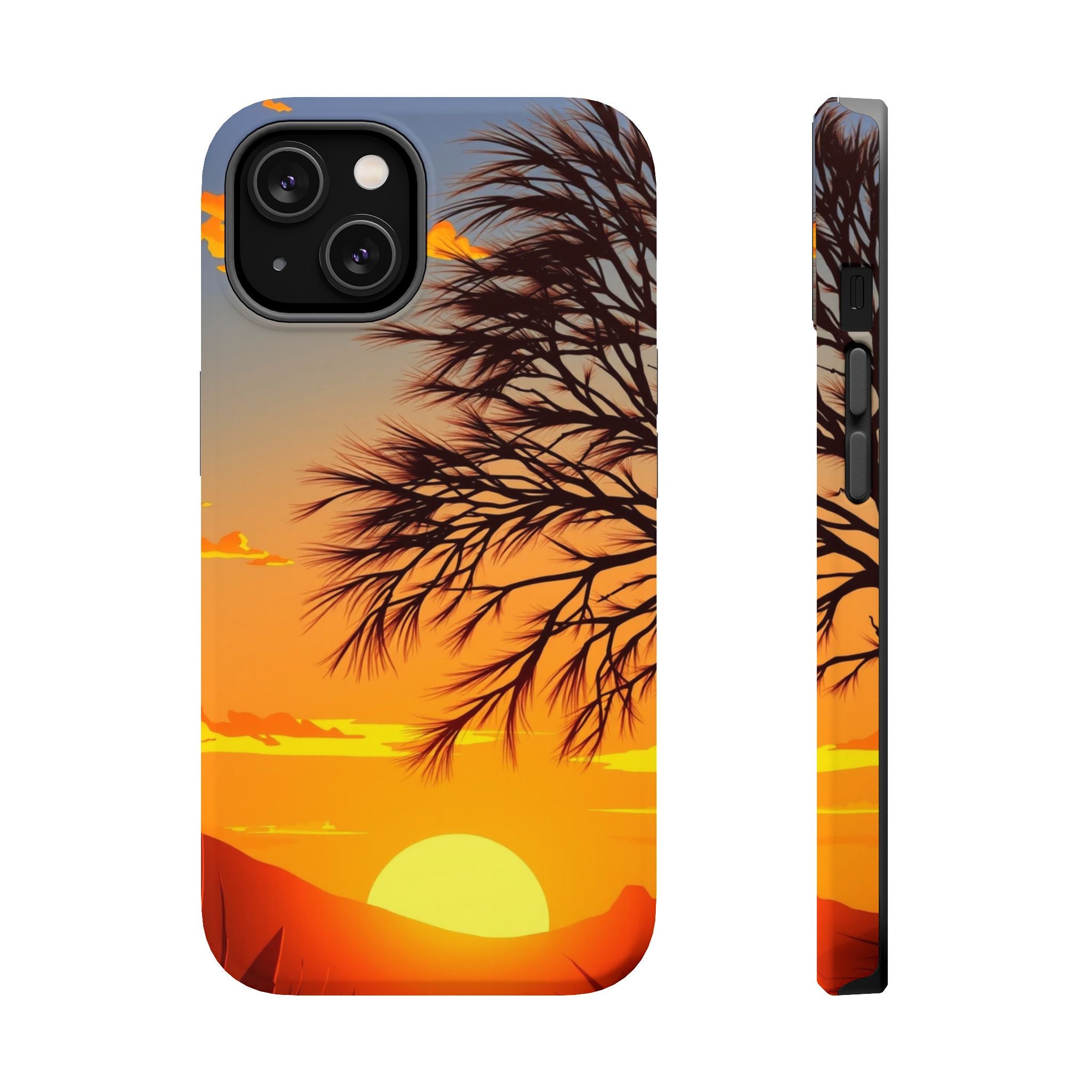 iPhone Sunset Amber And Peach Mesa Bold Modern Everyday Snap Case · iPhone Case