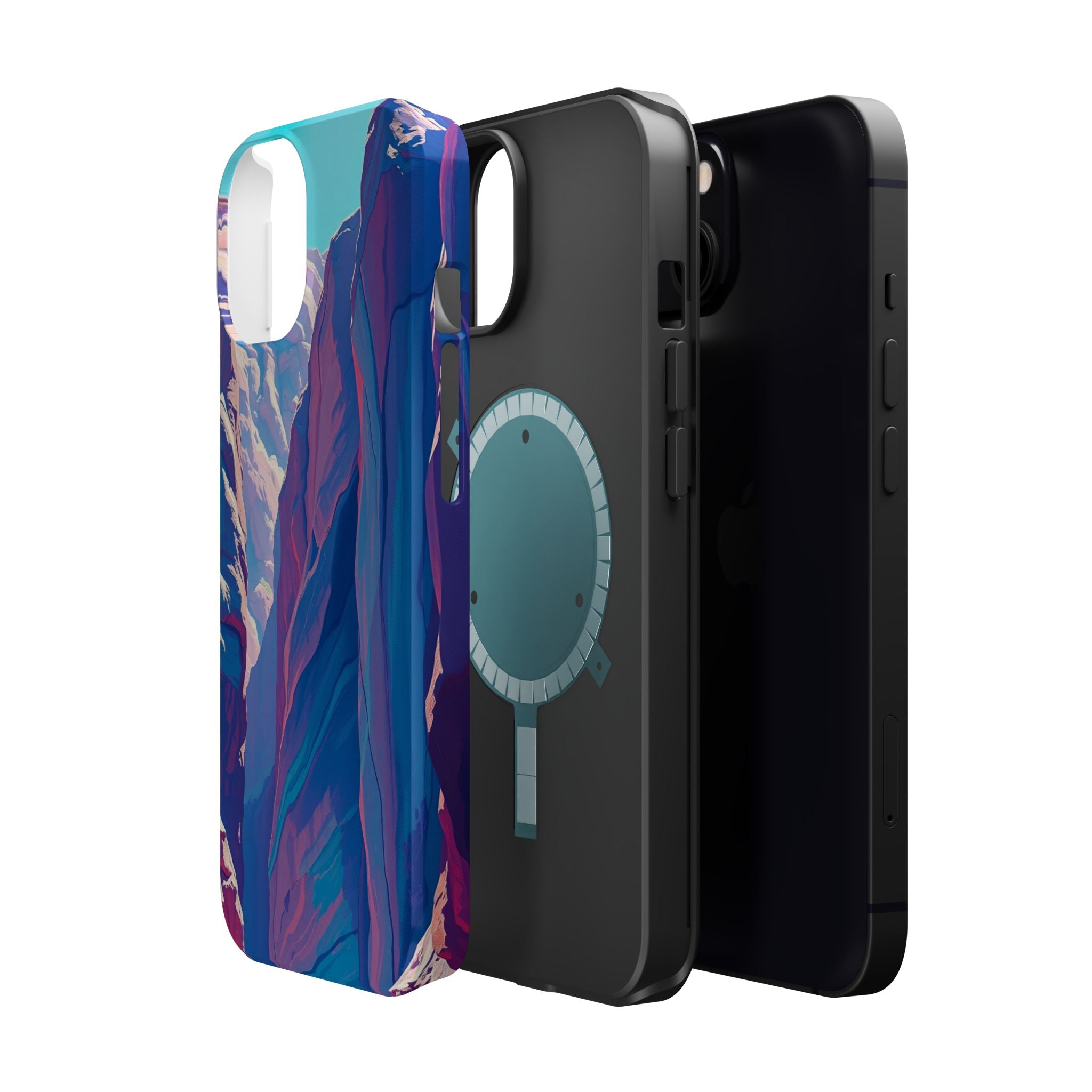 iPhone Cyan And Magenta Canyon Wall Slim Everyday Designer Case · iPhone Case