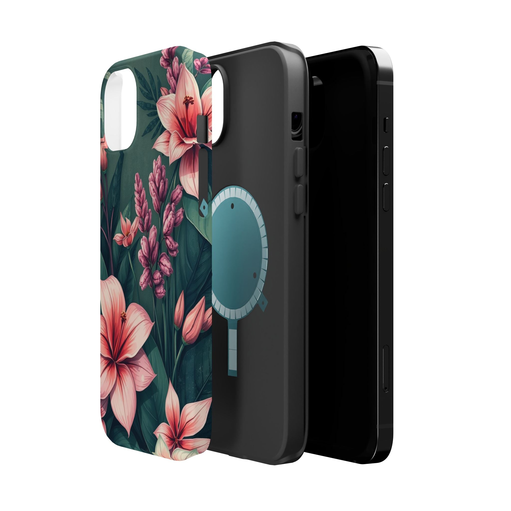 iPhone Mint And Blush Jungle Floral Slim Everyday Designer Case · iPhone Case