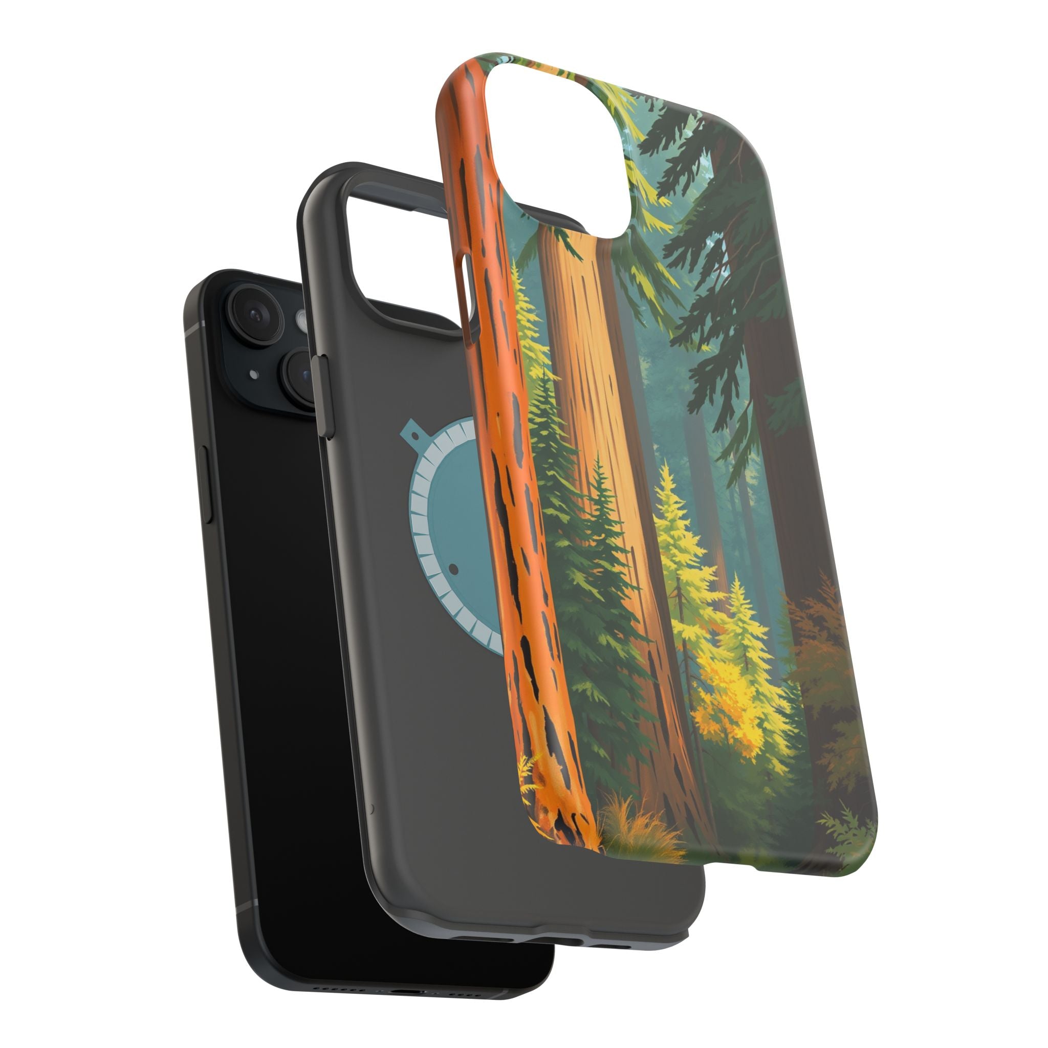 iPhone Redwood Forest Oil Painting Impressionist Clean iPhone Minimal · iPhone C