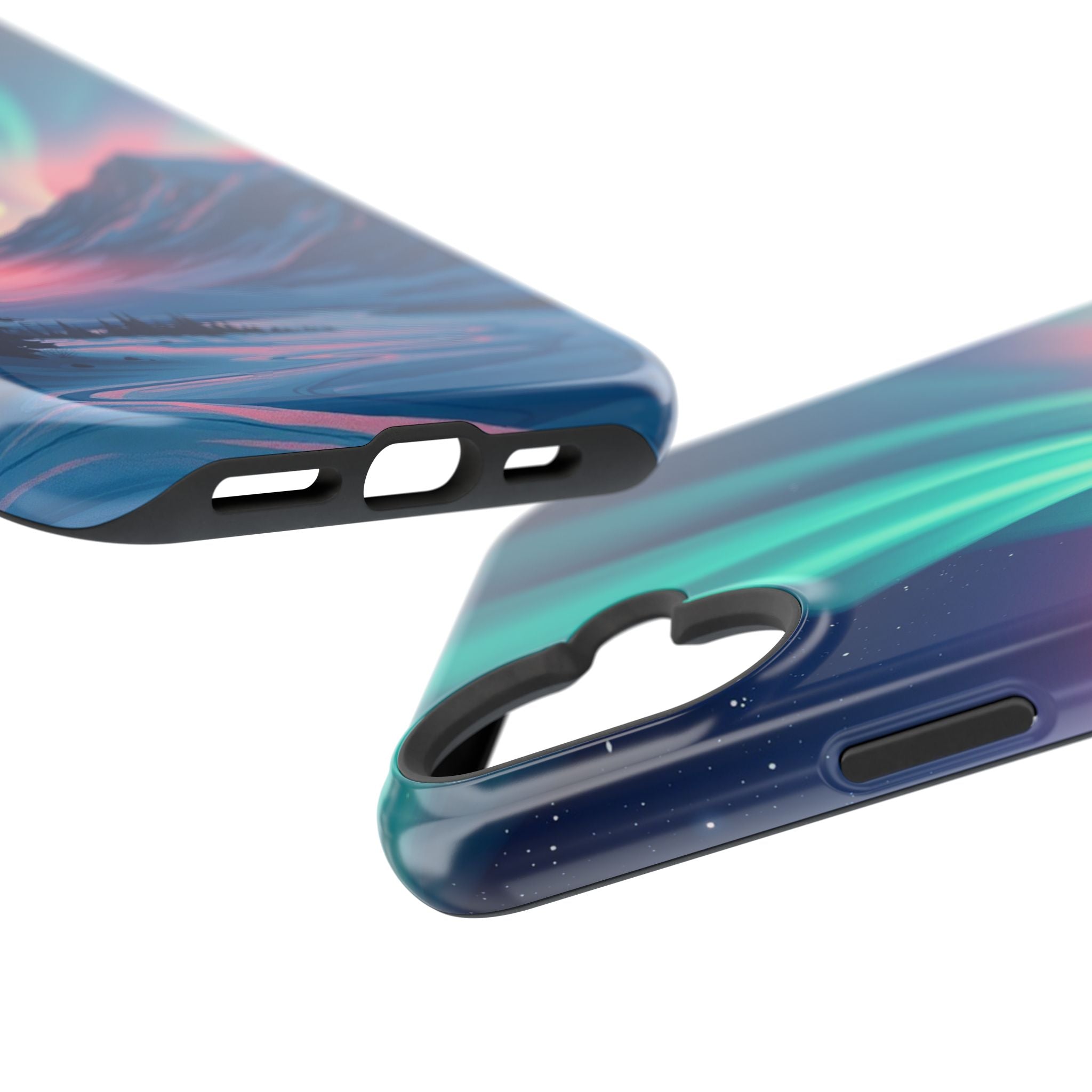 iPhone Mint And Blush Northern Lights Slim Everyday iPhone 18 Designer · iPhone