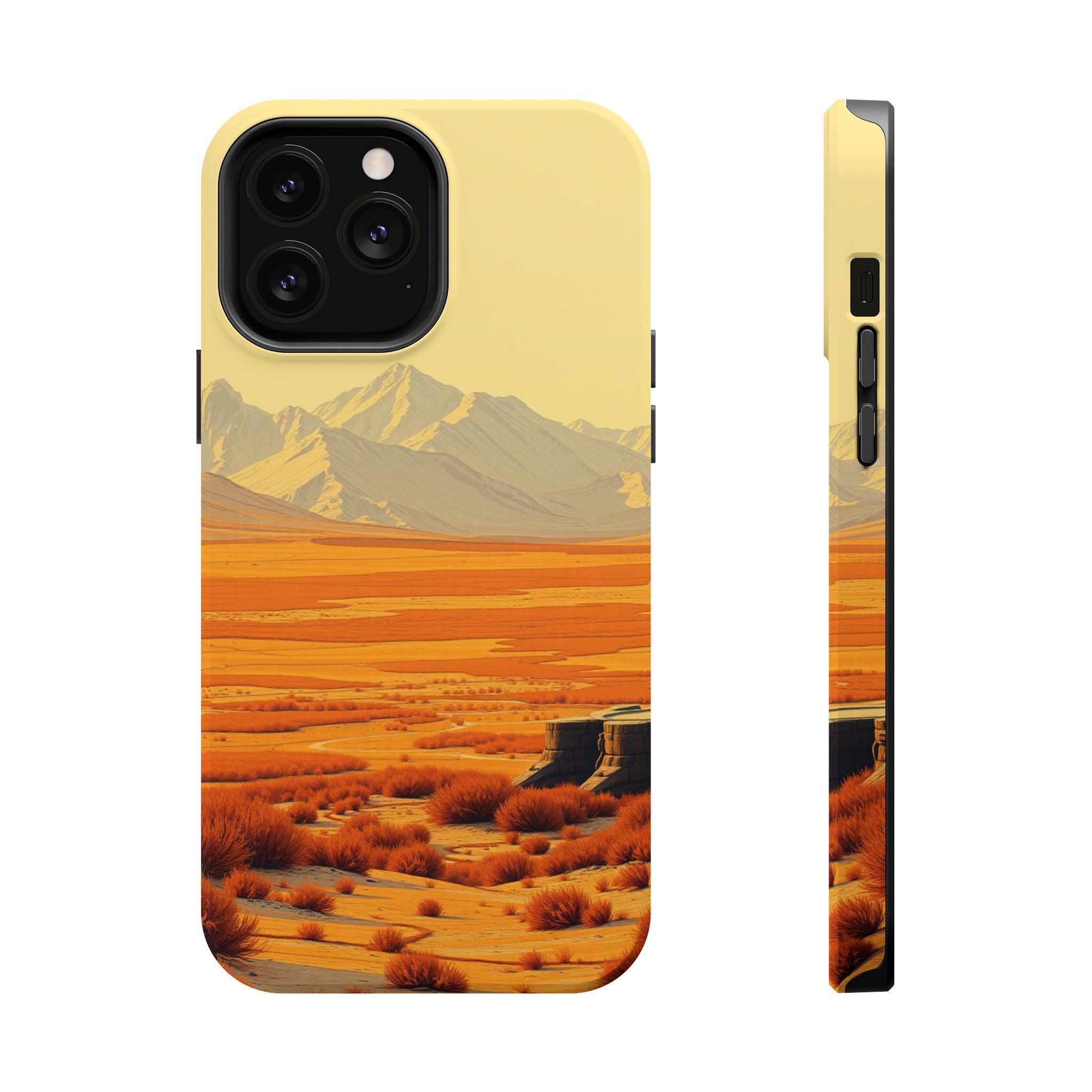 iPhone Mustard And Rust Tundra Expanse Slim Everyday Designer Case · iPhone Case