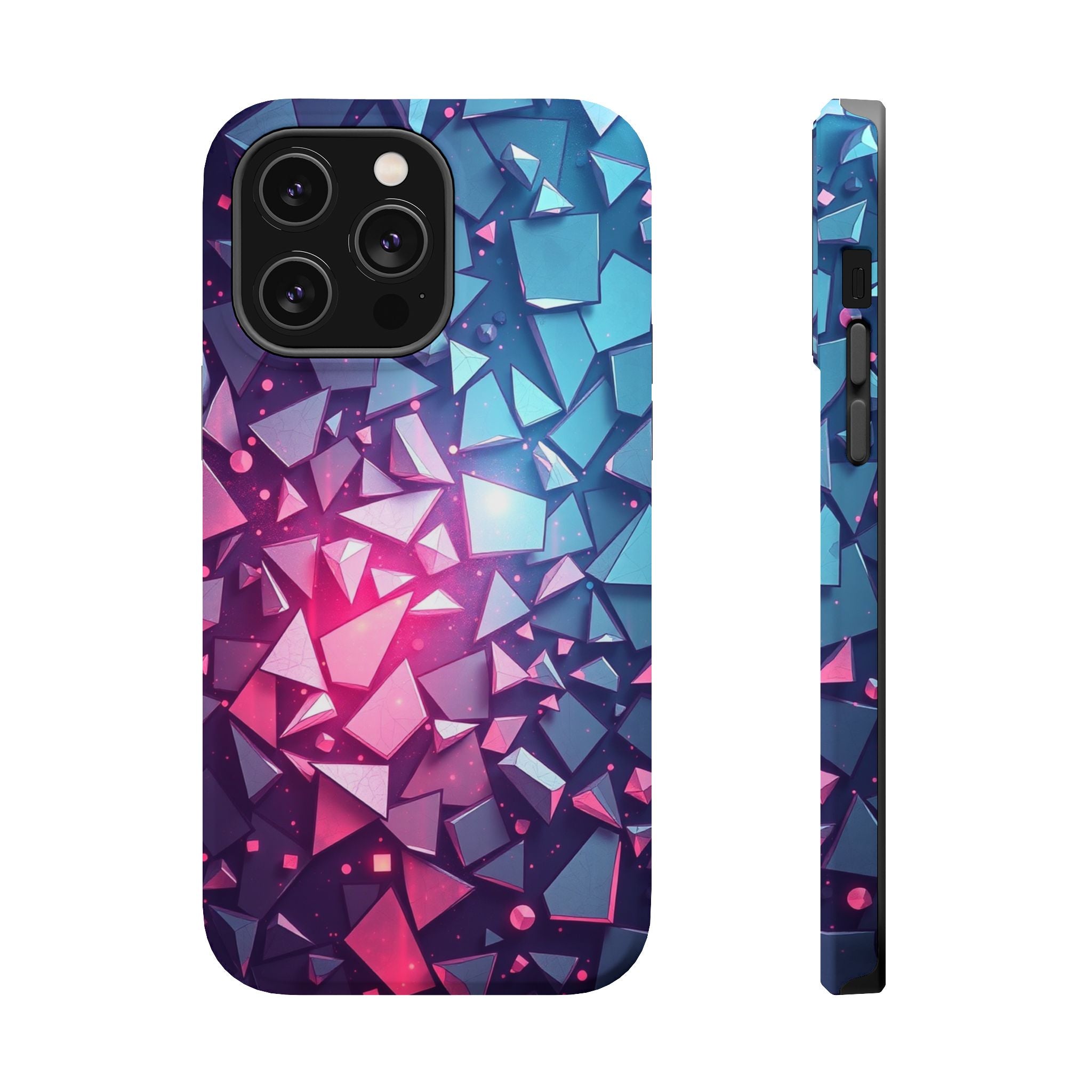 iPhone Mint And Blush Mosaic Shards Slim Everyday Designer Case · iPhone Case