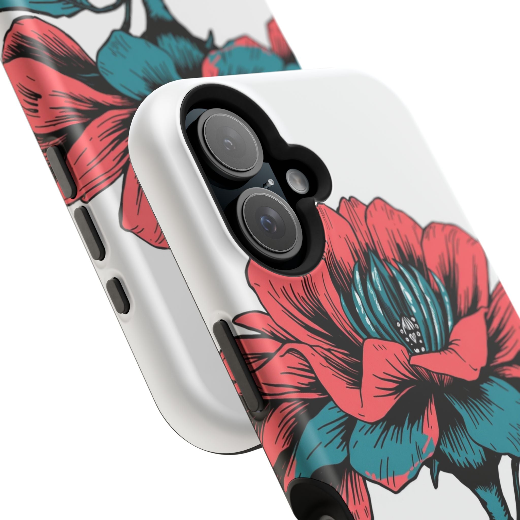 iPhone Garden Party Bloom Dark Gothic Ink Slim Snap Case · iPhone Case
