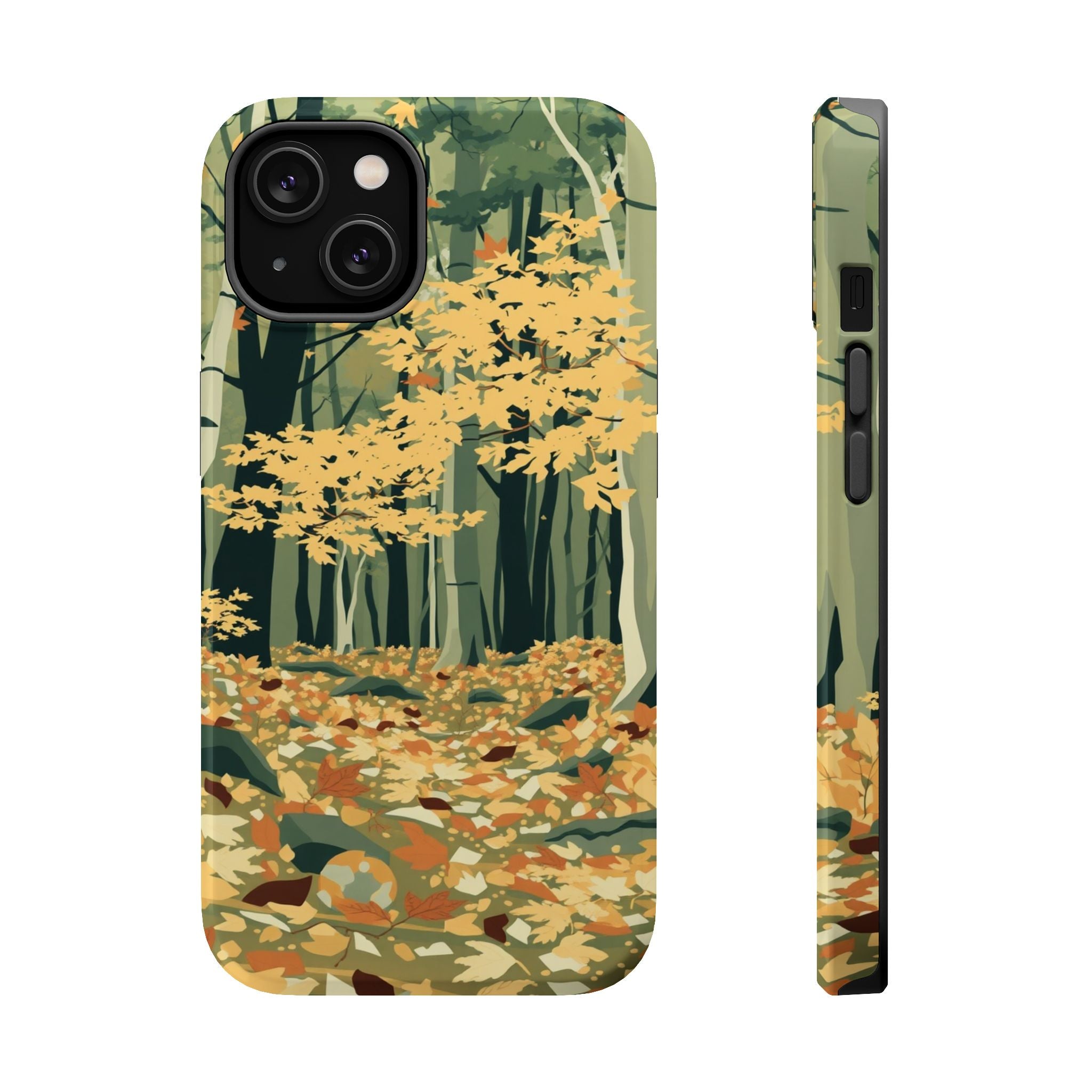 iPhone Autumn Forest Floor Abstract Geometric Slim iPhone Everyday · iPhone Case