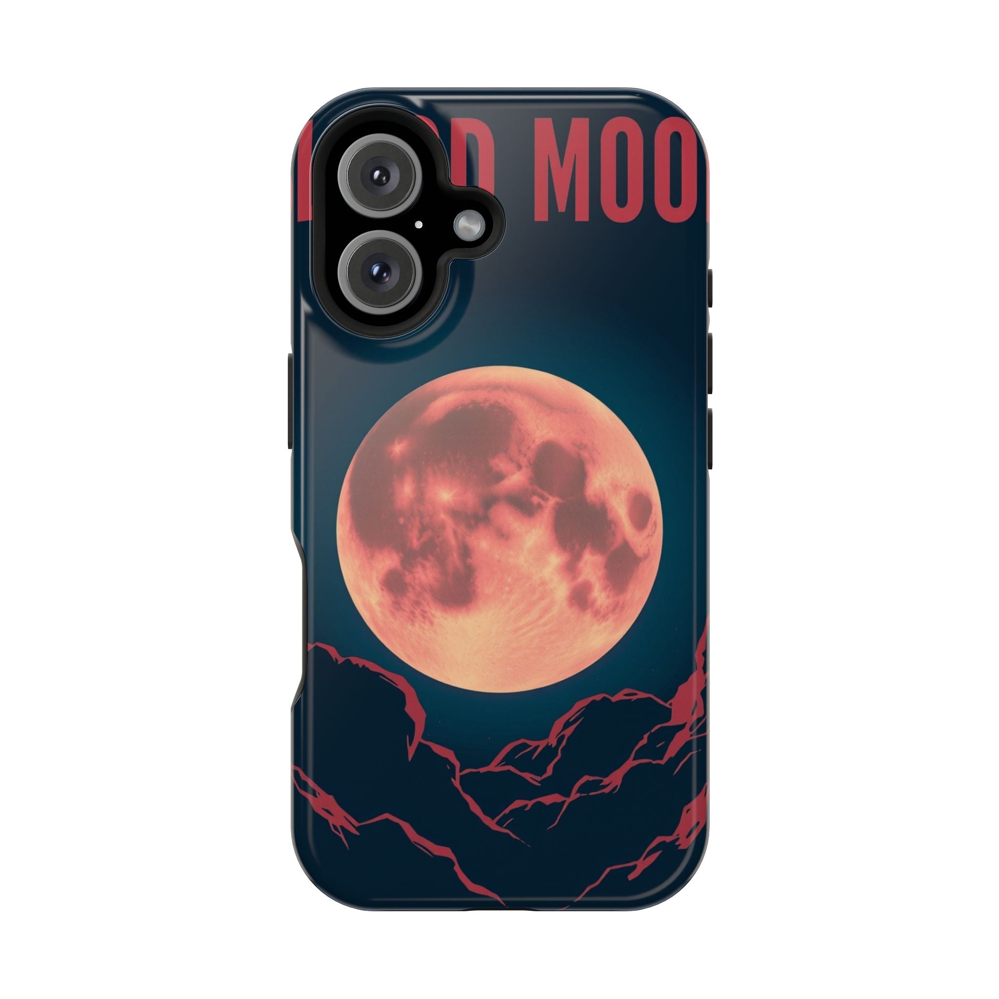 iPhone Blood Moon Rise Vintage Retro Poster Slim Everyday Designer Case · iPhone