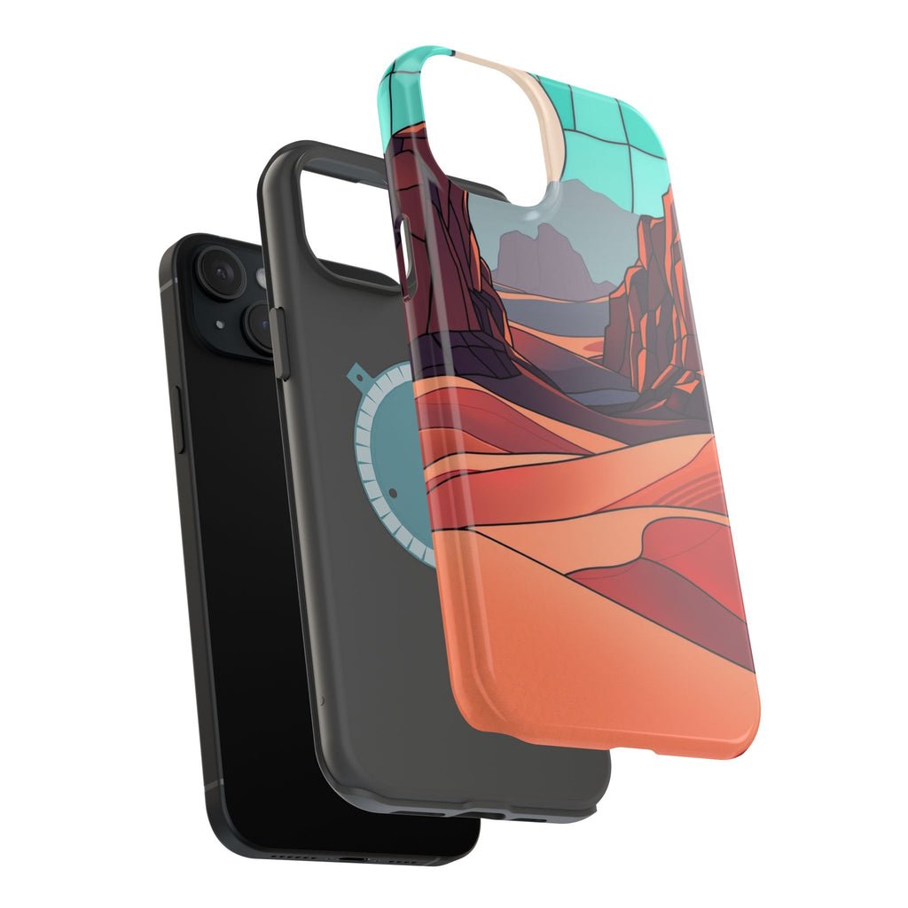 iPhone Desert Dunes Stained Glass Bold Modern Everyday Snap Case · iPhone Case