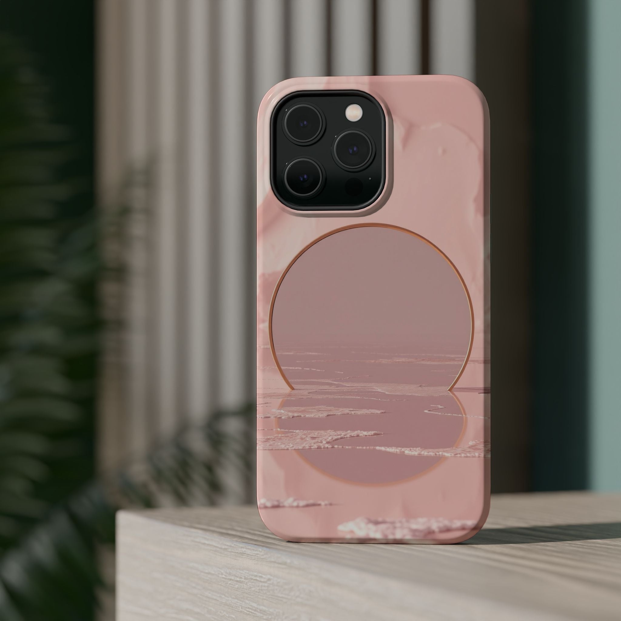 iPhone Serene Salt Flat Mirror Design Slim Everyday Designer Case · iPhone Case
