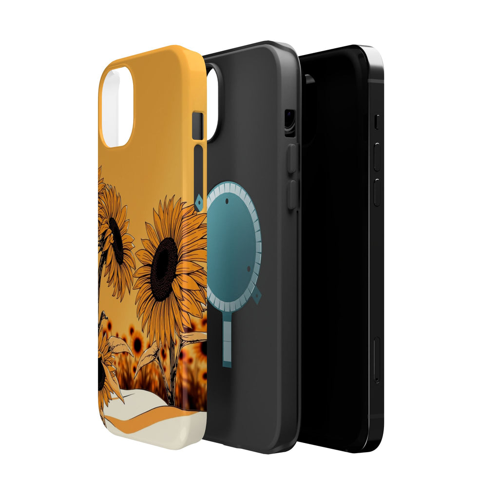 iPhone Burnt Orange And Sand Sunflower Pop Slim iPhone Everyday · iPhone Case