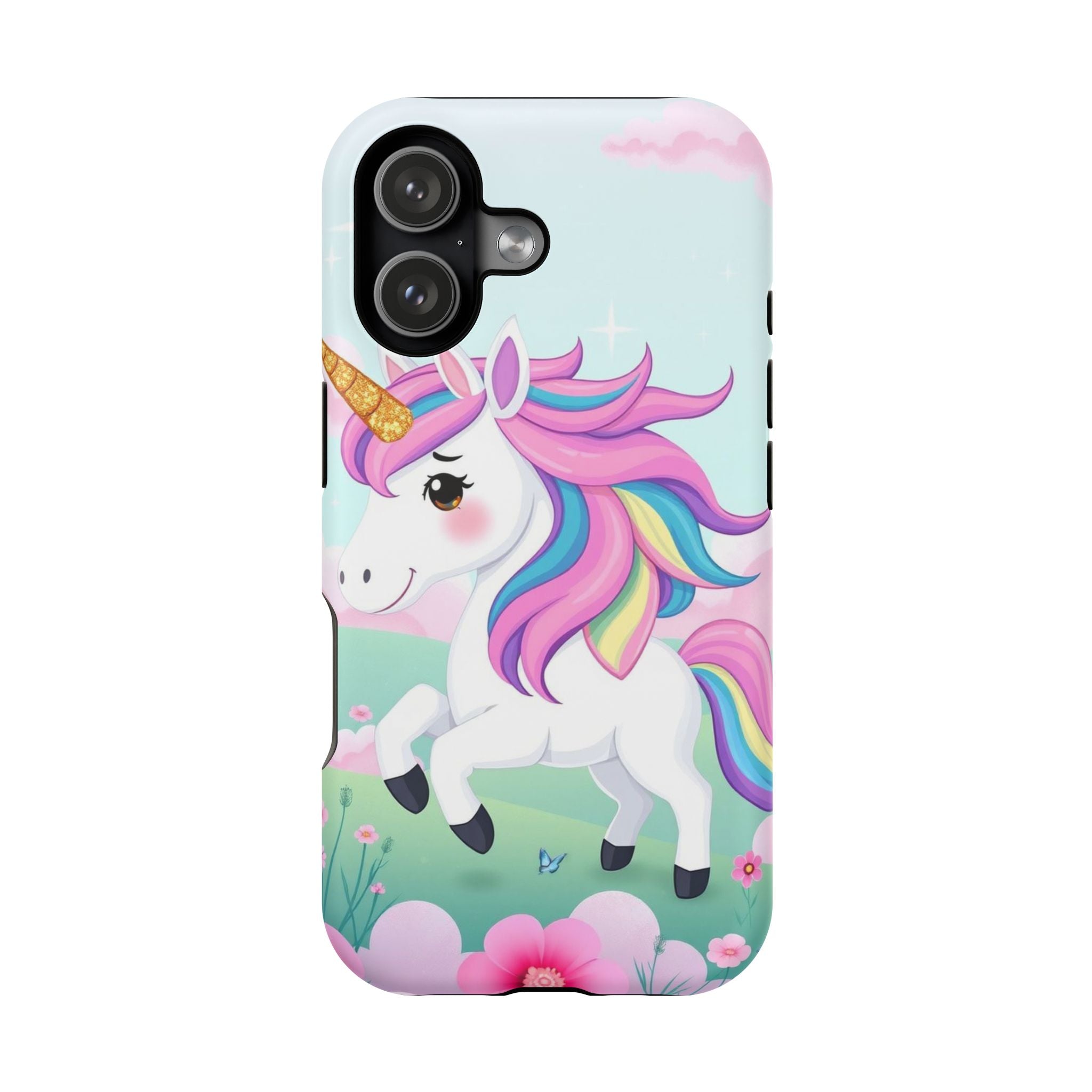 iPhone Rainbow Unicorn Kids Fun Soft iPhone Phone Case Gift Finish · iPhone Case