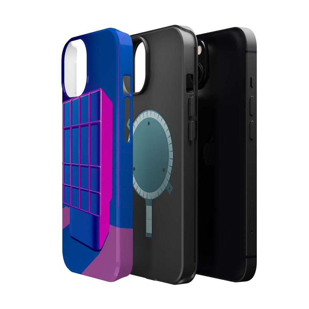 iPhone Earthy 80s Grid Synthwave Design Slim Everyday Designer Case · iPhone Cas