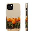 iPhone Burnt Orange And Sand Tulip Row Slim Everyday Designer Case · iPhone Case