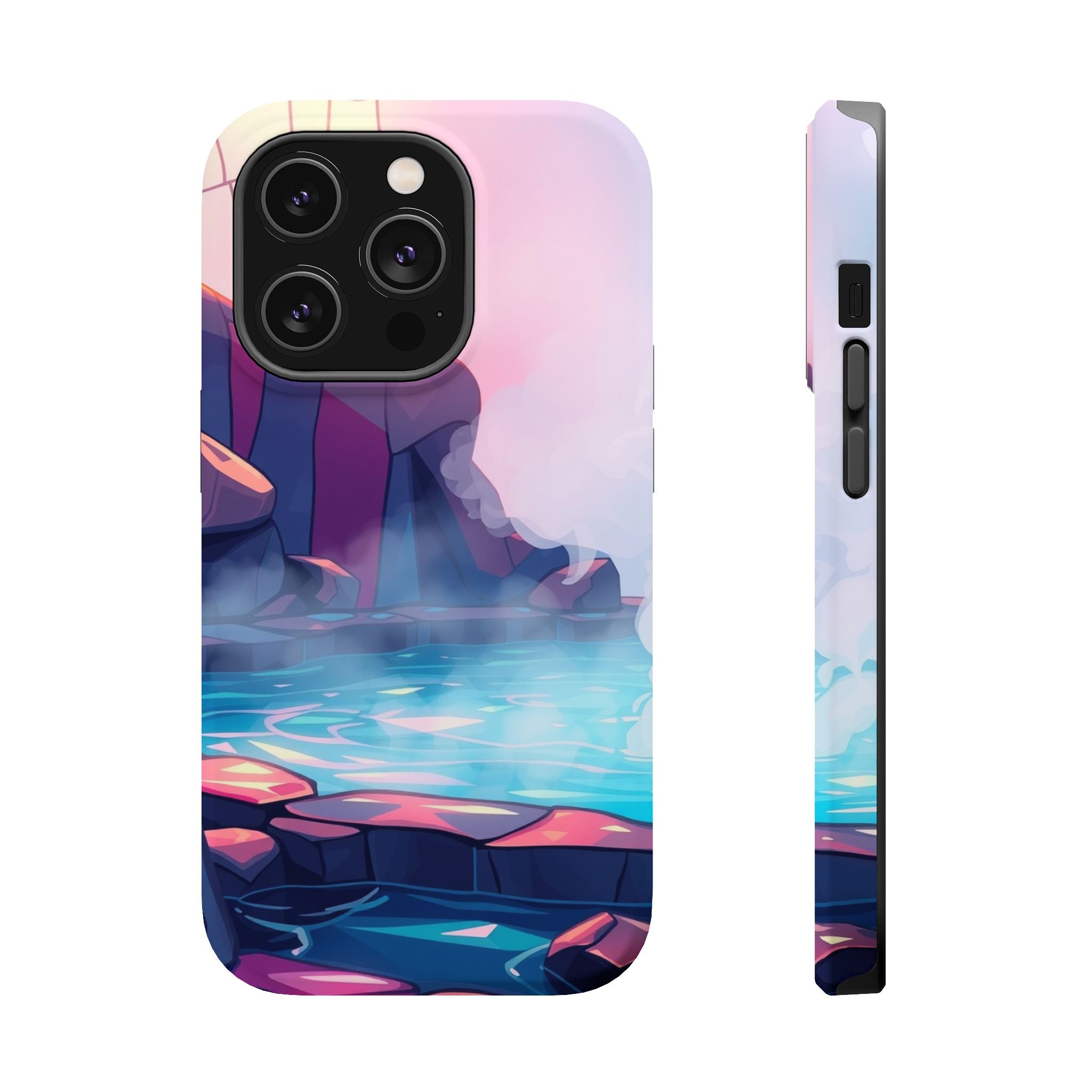 iPhone Cyan And Magenta Hot Spring Steam Slim Everyday iPhone Designer · iPhone