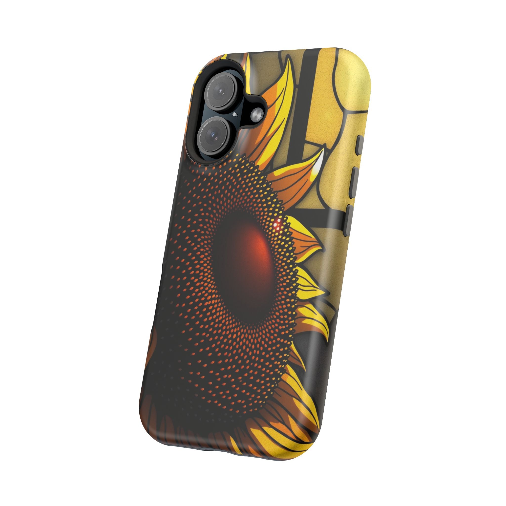 iPhone Sunflower Pop Stained Glass Bold Modern Everyday Snap Case · iPhone Case