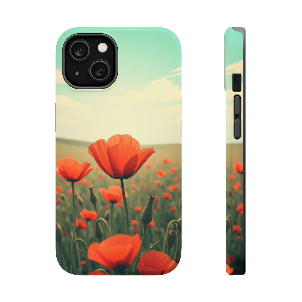 iPhone Radiant Poppy Field Design Bold Modern Everyday Snap Case · iPhone Case