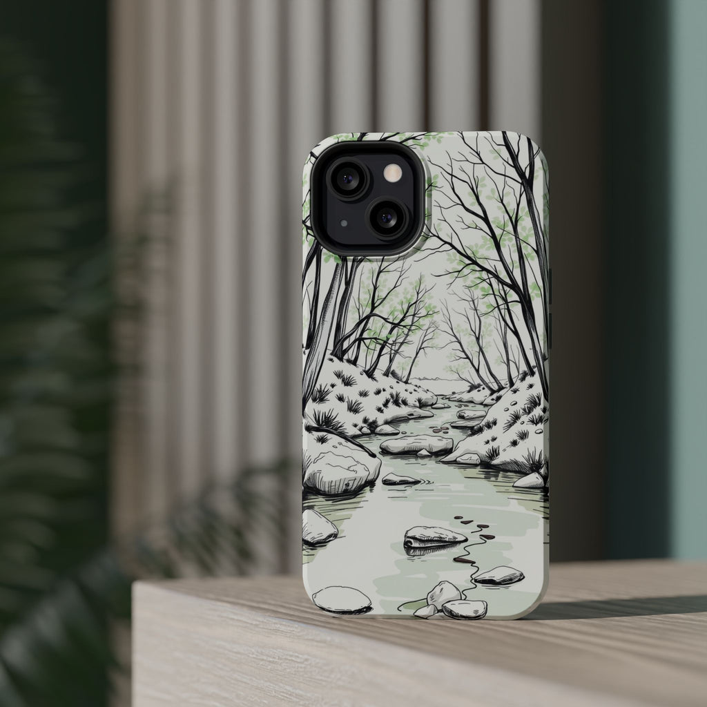iPhone Sage And Ivory Spring Creek Bold Modern Everyday Snap Case · iPhone Case