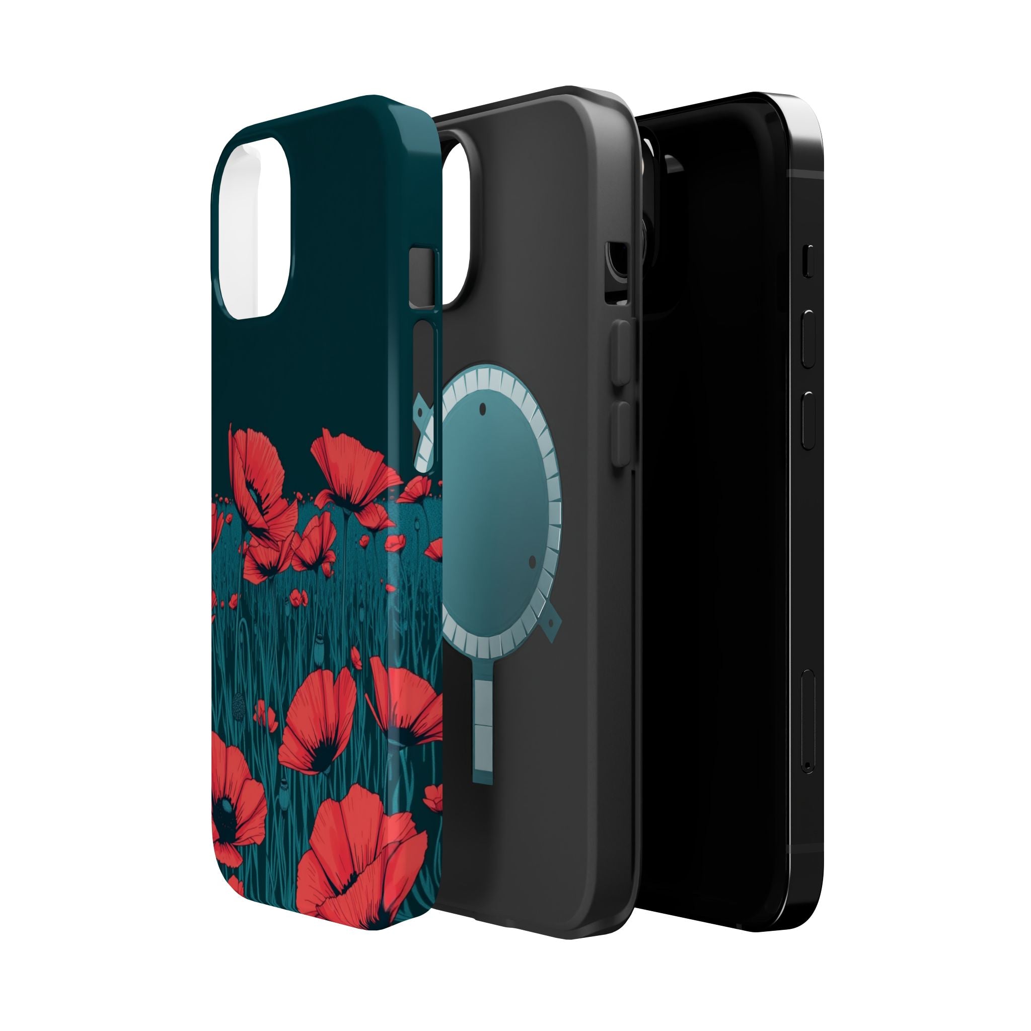 iPhone Poppy Field Dark Gothic Ink Clean Minimal Snap Cas Slim Snap Case · iPhon