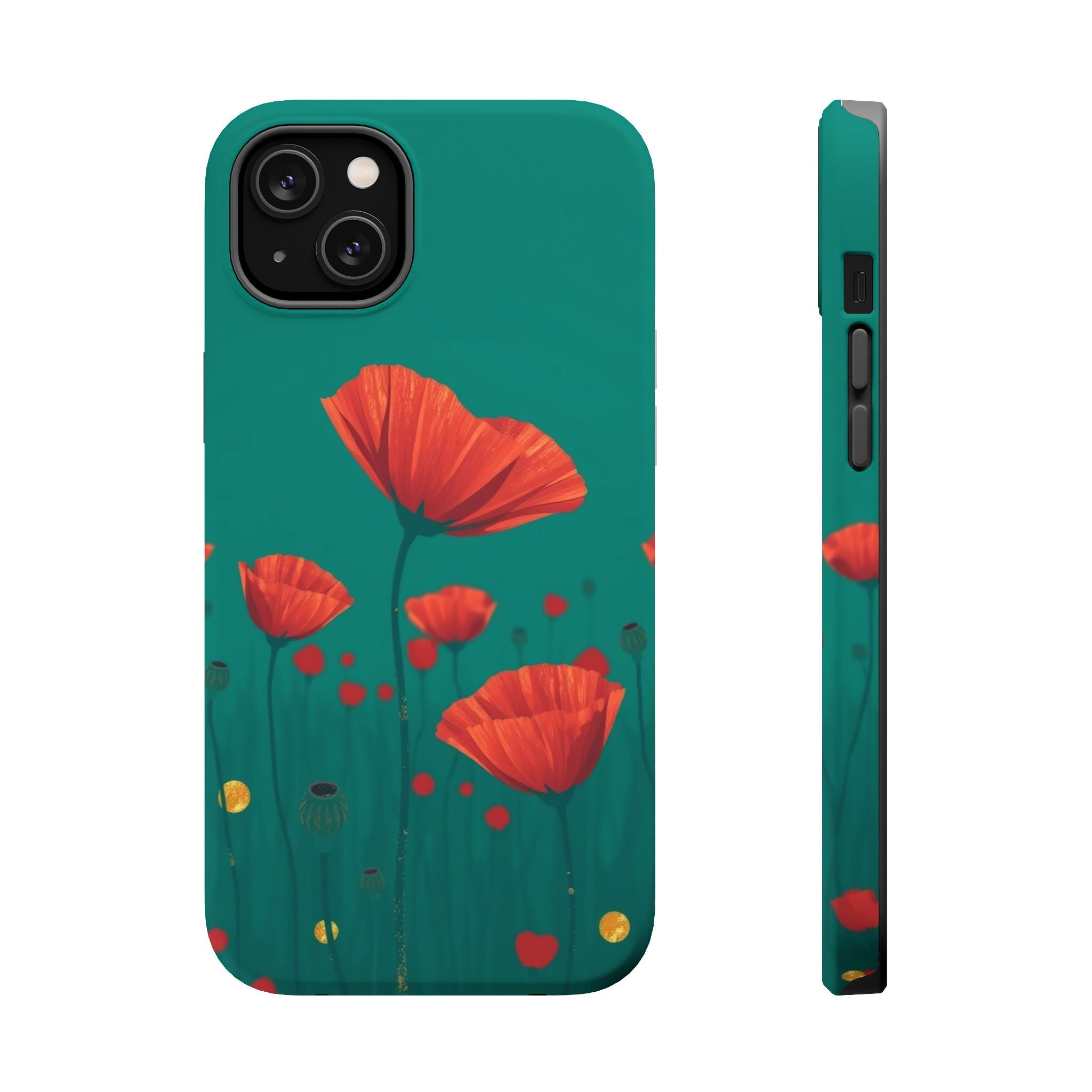 iPhone Earthy Poppy Field Design Bold Modern Everyday Snap Case · iPhone Case